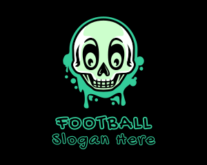 Halloween Skull Graffiti  Logo