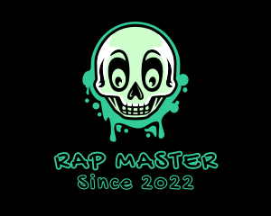 Rap - Halloween Skull Graffiti logo design