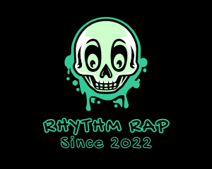 Rap - Halloween Skull Graffiti logo design