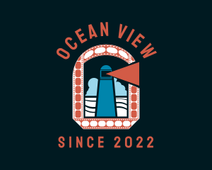 Ocean Lighthouse Cinema logo design