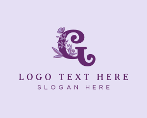 Letter G - Elegant Floral Letter G logo design