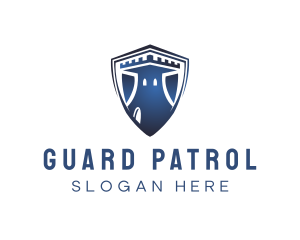 Patrol - Blue Castle Shield logo design