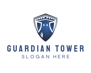 Blue Castle Shield logo design