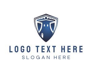 Legal - Blue Castle Shield logo design
