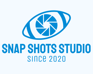 Sports Network - Blue Football Eye Lens logo design