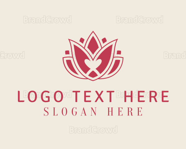 Red Lotus Flower Logo