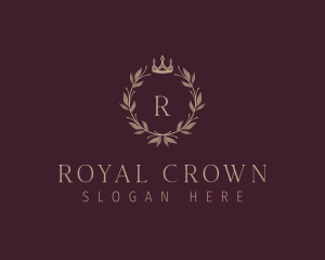 Royal  Crown Wreath logo design