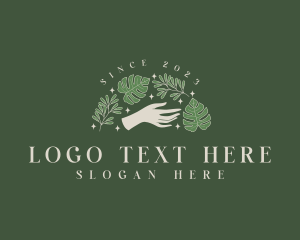 Natural Spa Hand logo design