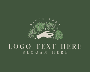 Leaf - Natural Spa Hand logo design