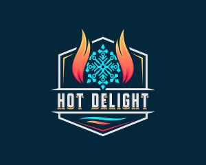 Cooling Heat Temperature logo design