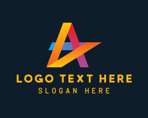 Digital Media - Creative Agency Letter A logo design