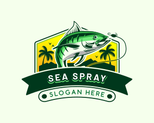 Fishing Bait Seafood logo design