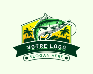Underwater - Fishing Bait Seafood logo design