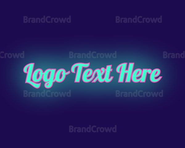 Retro Pop Neon Logo