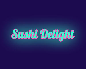 Retro Pop Neon logo design