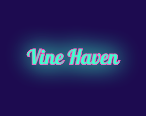 Retro Pop Neon logo design