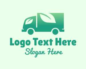 Pickup - Green Leaf Truck logo design