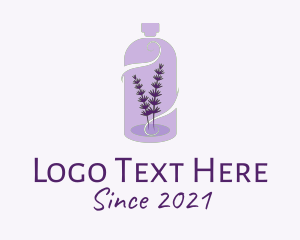 Essential Oil - Purple Lavender Oil logo design