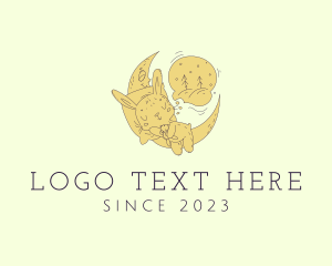 Newborn - Bedtime Bunny Infant Sleep logo design