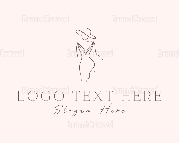 Fashion Woman Dress Logo