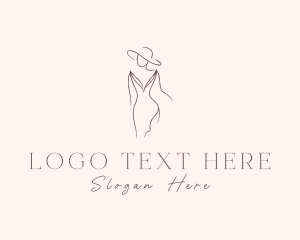 Monoline - Fashion Woman Dress logo design
