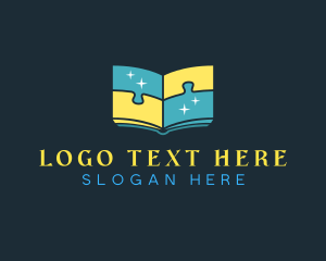 Problem - Book Puzzle Learning logo design