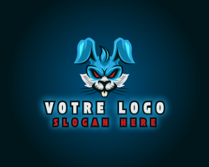 Rabbit - Mad Bunny Rabbit logo design