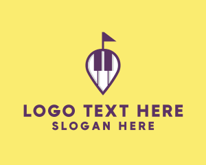 Location - Piano Music Location logo design