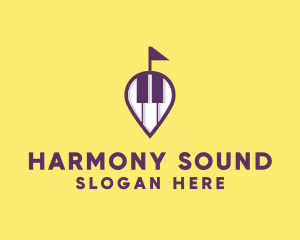 Music - Piano Music Location logo design