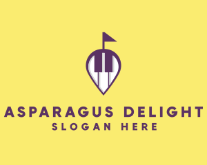 Piano Music Location logo design