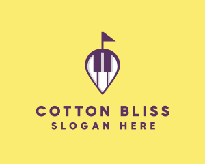 Piano Music Location logo design