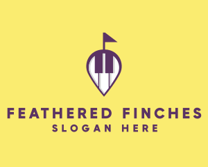 Piano Music Location logo design