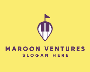 Piano Music Location logo design