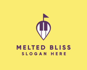 Piano Music Location logo design