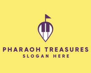 Piano Music Location logo design