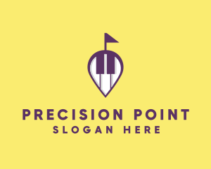 Piano Music Location logo design