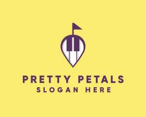 Piano Music Location logo design