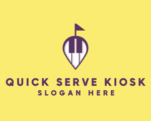 Piano Music Location logo design