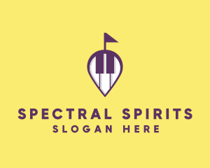 Piano Music Location logo design