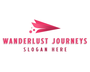 Paper Plane - Plane Flight Logistics logo design