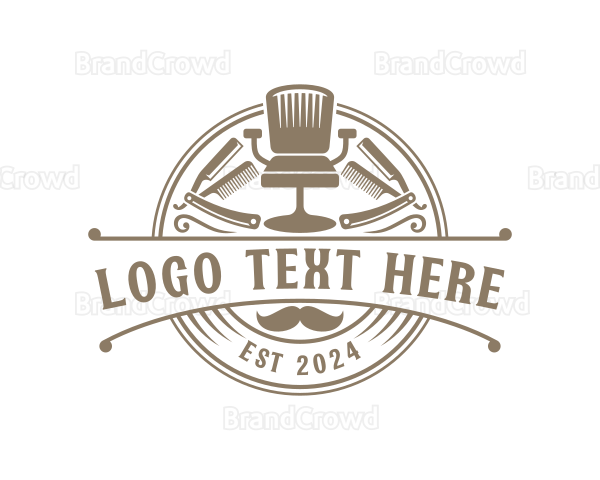 Haircut Grooming Barbershop Logo