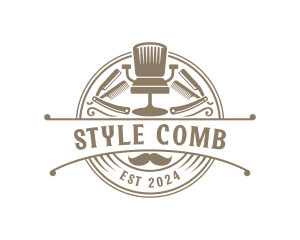 Haircut Grooming Barbershop logo design