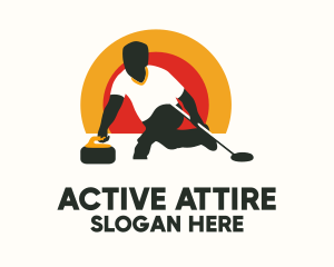 Sportswear - Curling Sport Athlete logo design