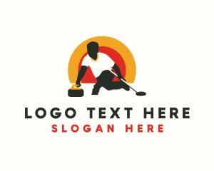 Olympics - Curling Sport Athlete logo design