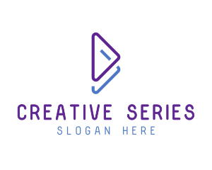 Series - Purple Play Symbol logo design