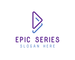 Series - Purple Play Symbol logo design