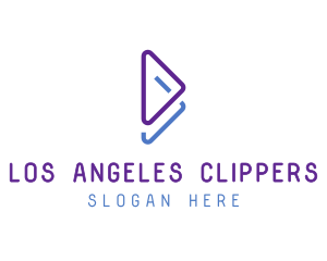 Purple Play Symbol logo design
