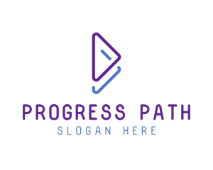 Forward - Purple Play Symbol logo design