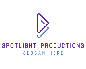 Show - Purple Play Symbol logo design