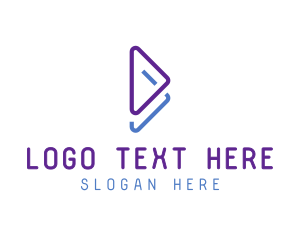 Youtube - Purple Play Symbol logo design